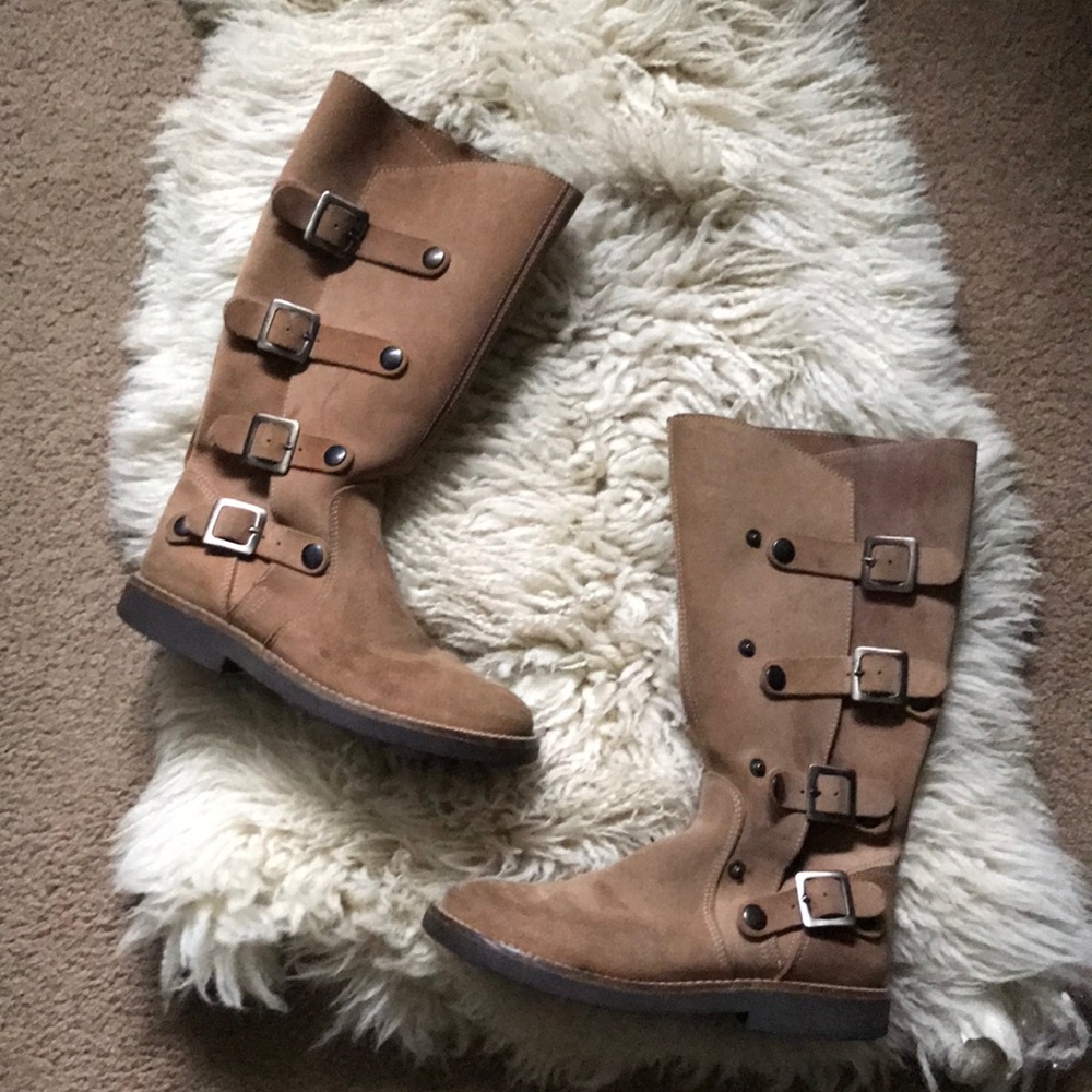Sundance buckskin leather boots